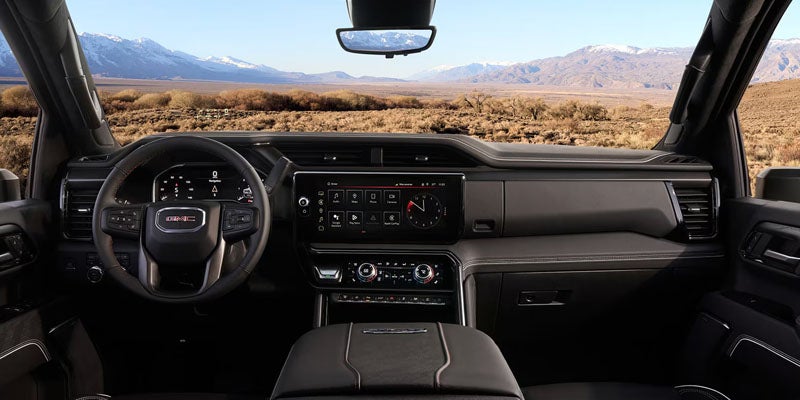 GMC Sierra 2500HD Safety features on display in Hereford, TX.